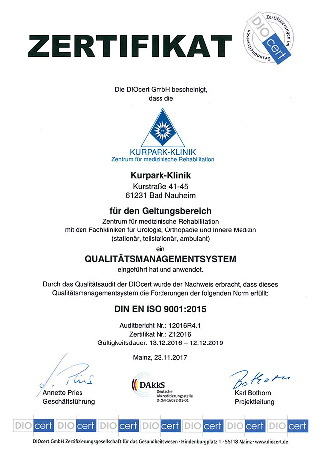 Zertifikat DIOcert