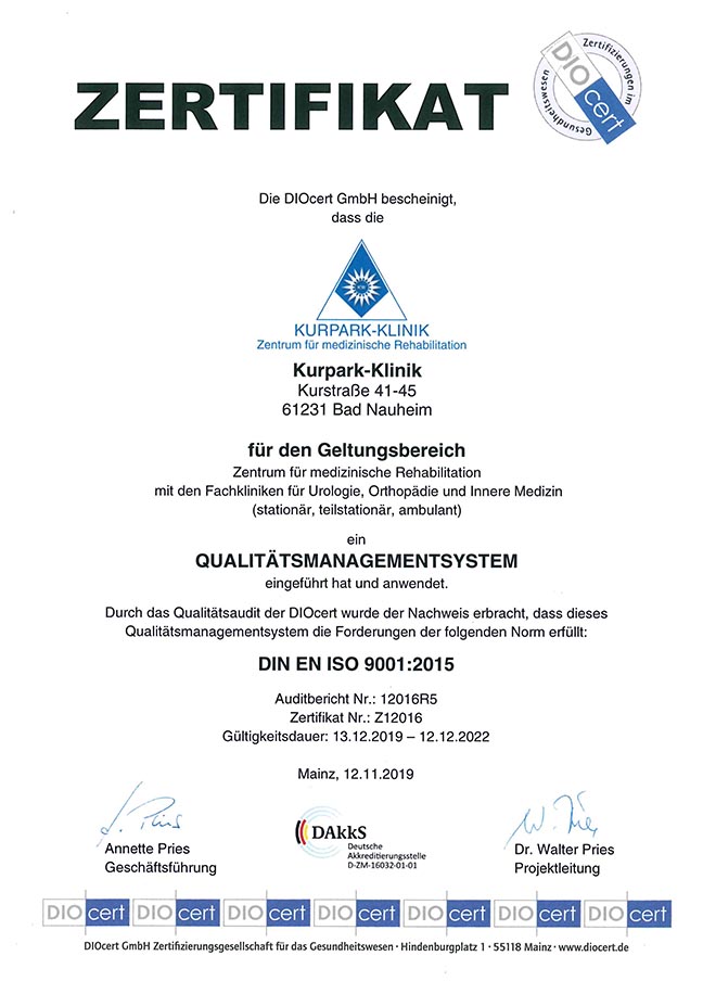 Zertifikat DIOcert
