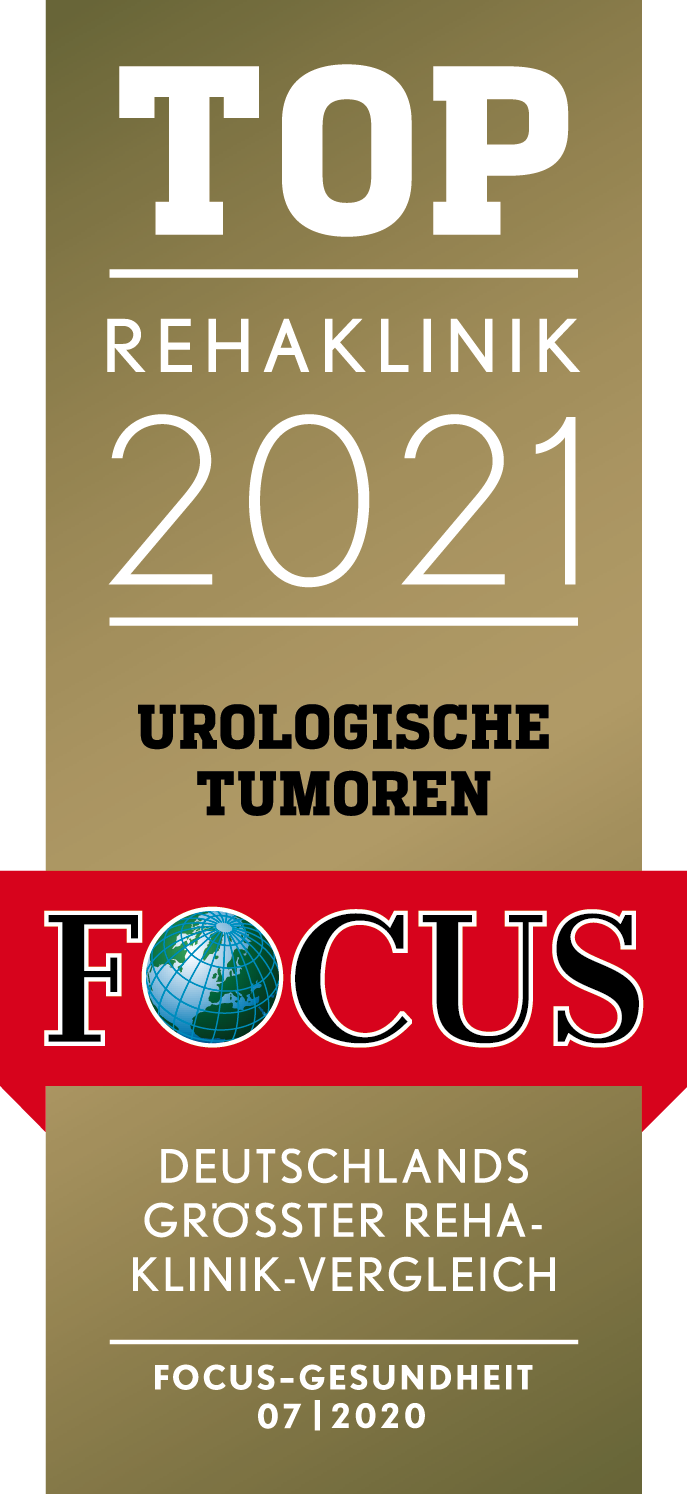 Gratulation an unsere urologische Fachabteilung. Sie zählt mit ihren Behandlungserfolgen auf dem Gebiet der Onkologie zum vierten Mal in Folge zu Deutschlands besten Rehakliniken.
